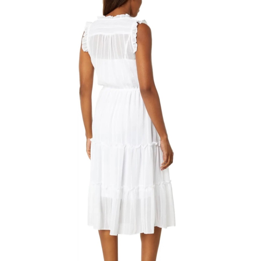 NEW🤍The Tommy Hilfiger® Ella Gauze Dobbie Stripe size 14 Bright White - Picture 2 of 9